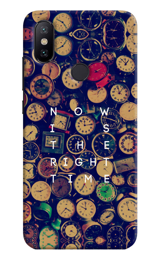 Now is the Right Time Quote Mi A2 Hard Case Back Cover by Casekaro