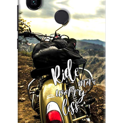 Ride More Worry Less Mi A2 Hard Case Back Cover by Casekaro