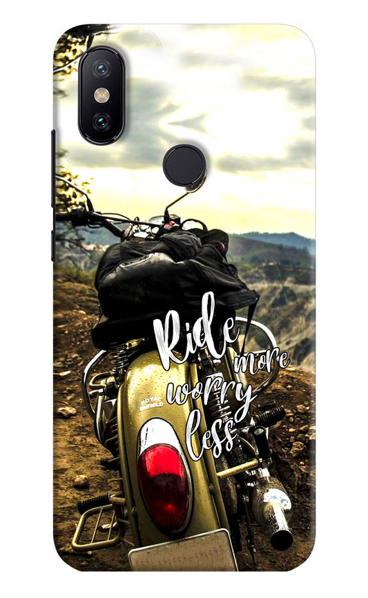 Ride More Worry Less Mi A2 Hard Case Back Cover by Casekaro