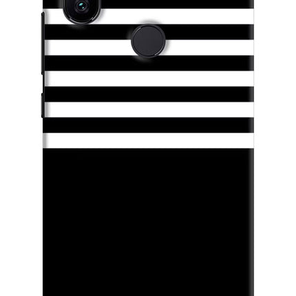 Black and White Print Mi A2 Hard Case Back Cover by Casekaro