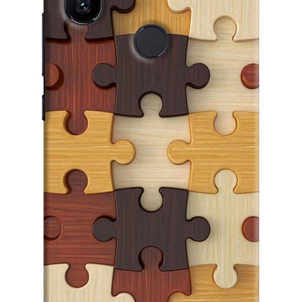 Wooden Puzzle Mi A2 Hard Case Back Cover by Casekaro