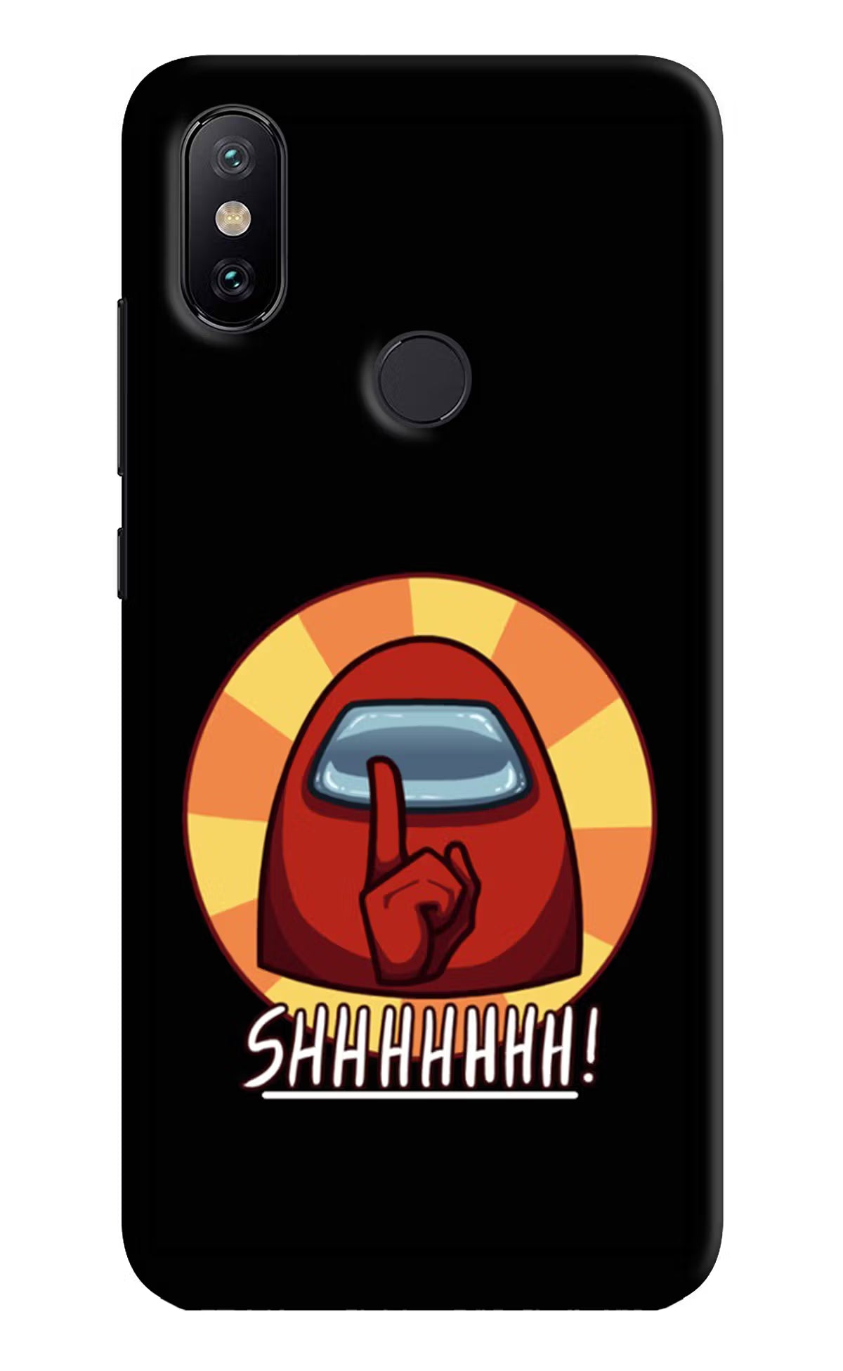 Among Us Shhh! Mi A2 Hard Case Back Cover by Casekaro