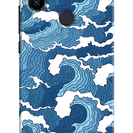 Blue Waves Mi A2 Hard Case Back Cover by Casekaro