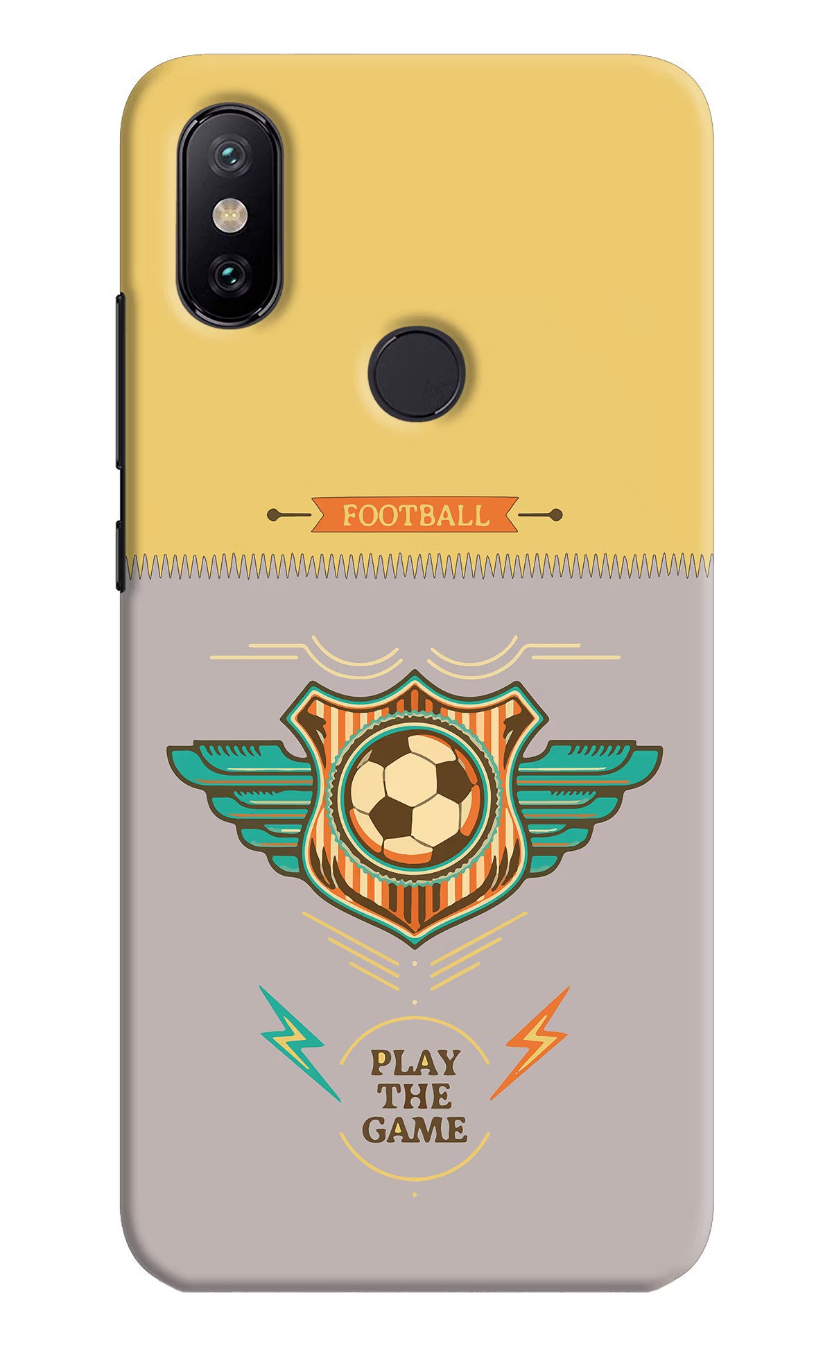 Football Mi A2 Hard Case Back Cover by Casekaro