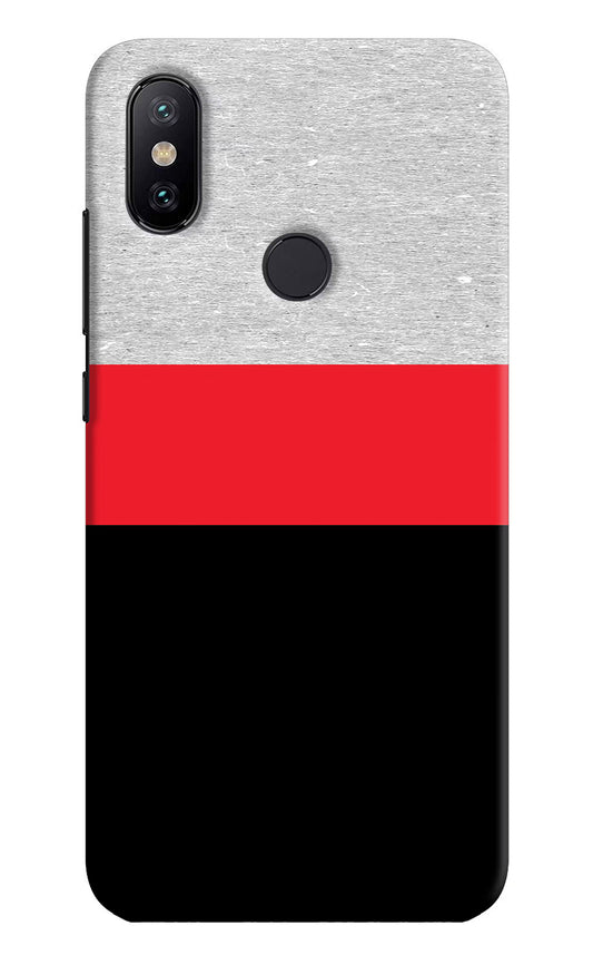 Tri Color Pattern Mi A2 Hard Case Back Cover by Casekaro