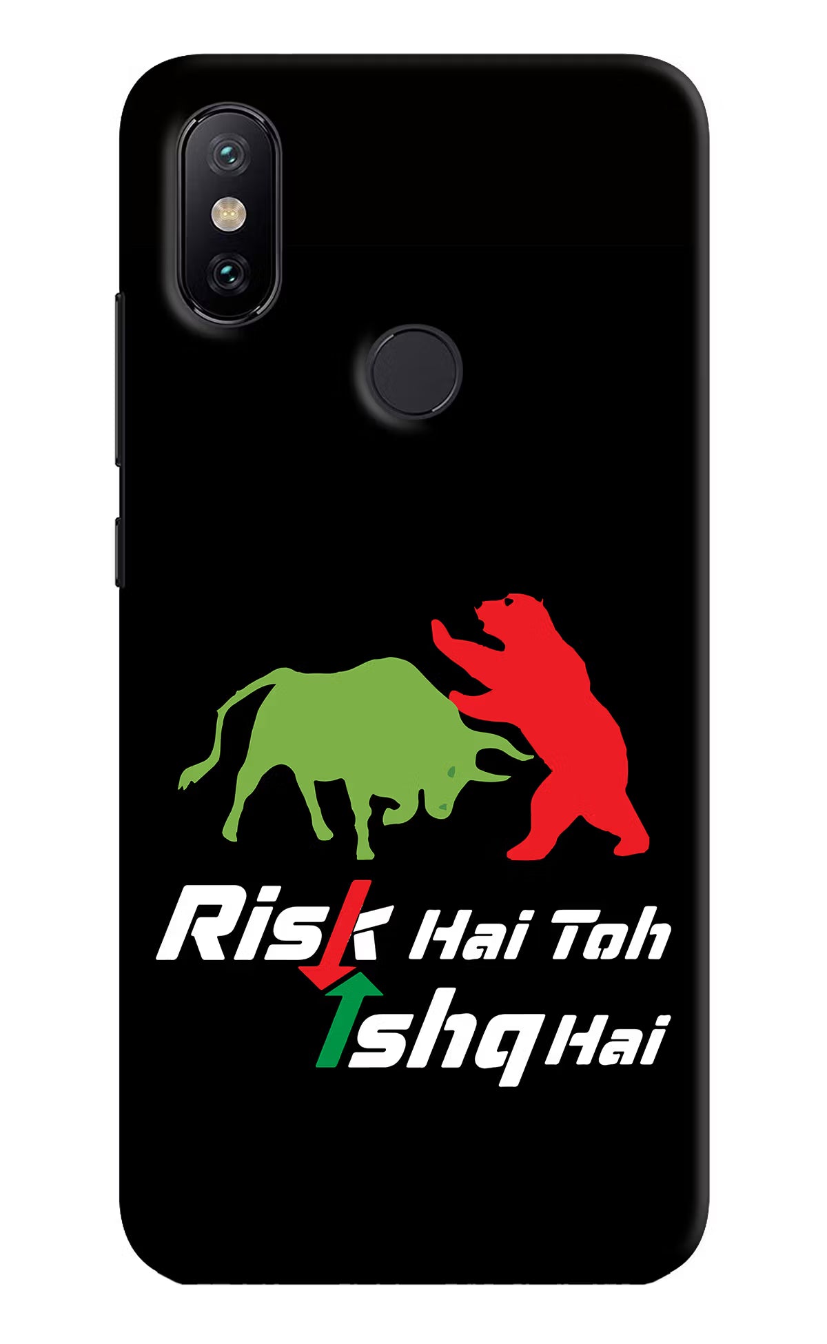 Risk Hai Toh Ishq Hai Mi A2 Hard Case Back Cover by Casekaro