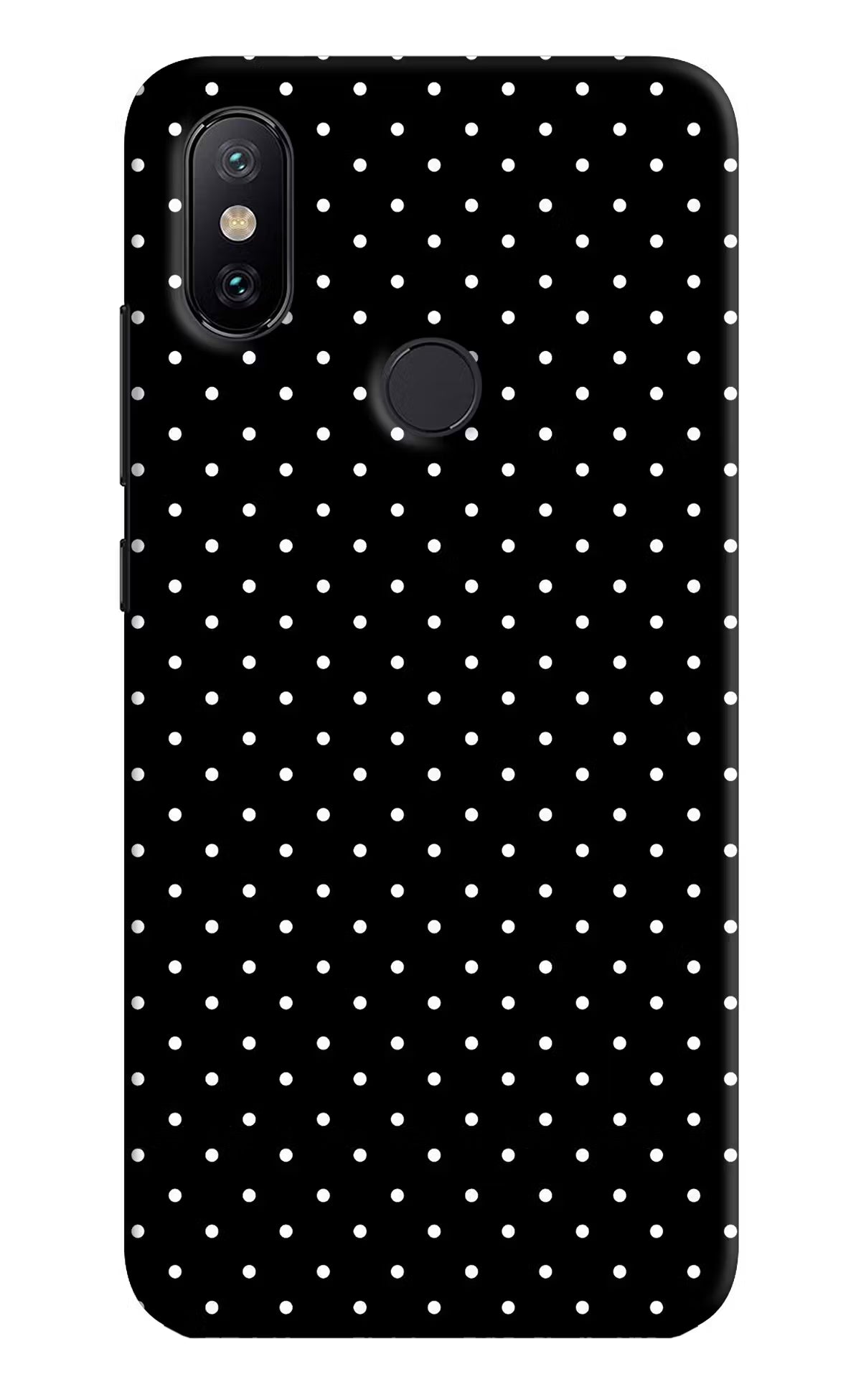 White Dots Mi A2 Hard Case Back Cover by Casekaro