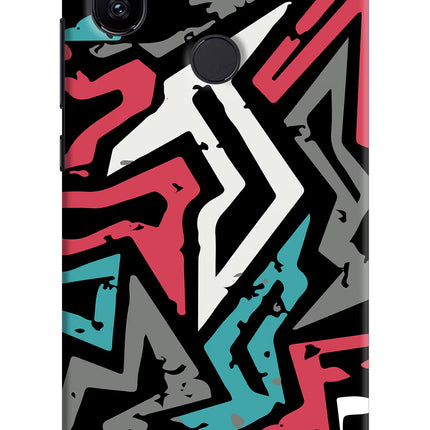 Geometric Graffiti Mi A2 Hard Case Back Cover by Casekaro
