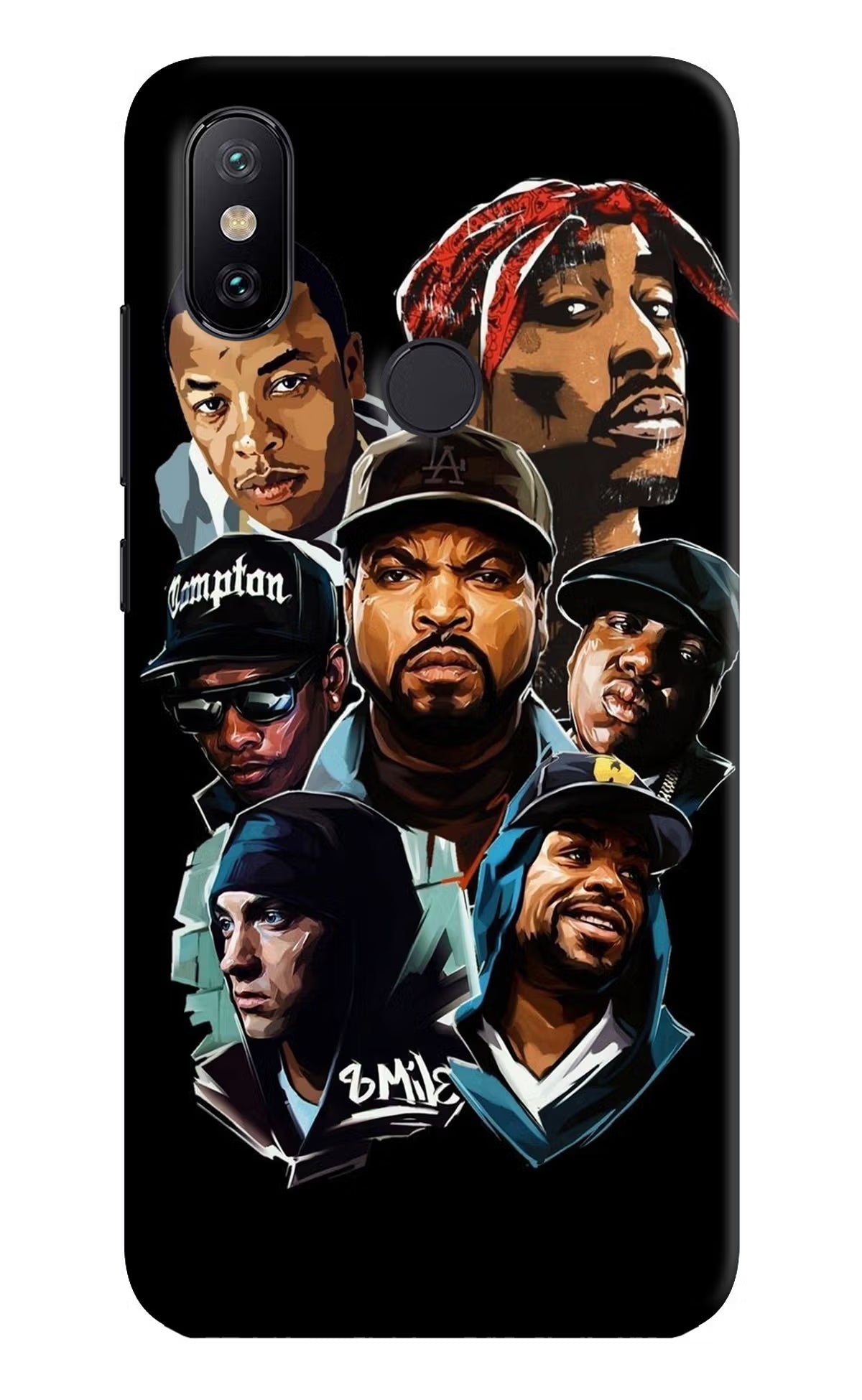 Rappers Mi A2 Hard Case Back Cover by Casekaro