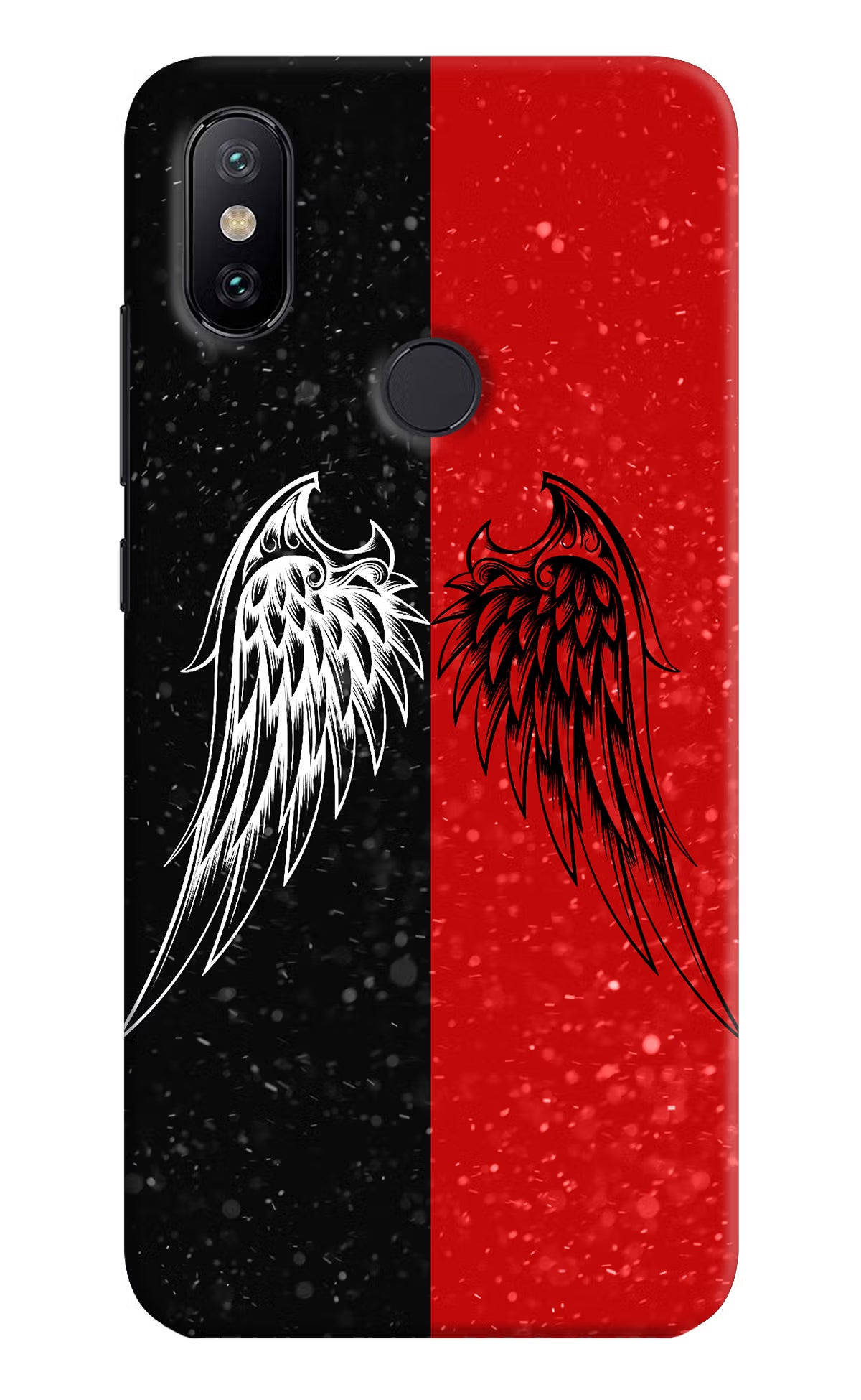 Wings Mi A2 Hard Case Back Cover by Casekaro