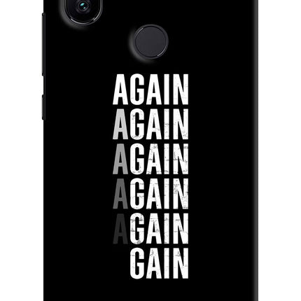 Again Again Gain Mi A2 Hard Case Back Cover by Casekaro
