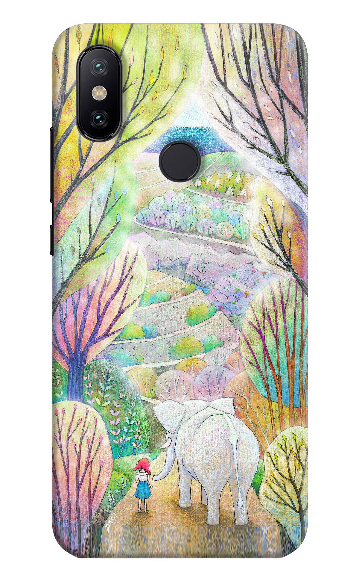 Nature Painting Mi A2 Hard Case Back Cover by Casekaro