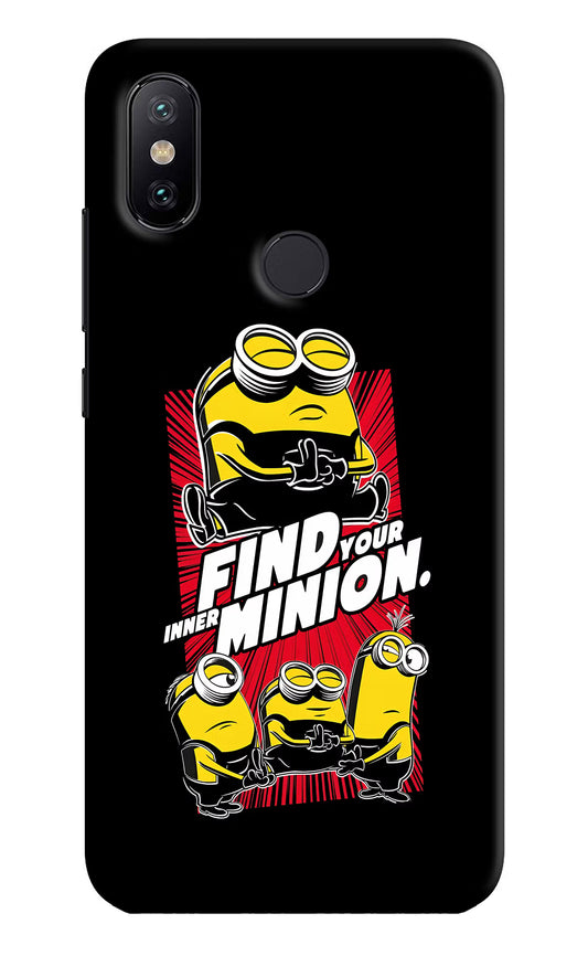 Find your inner Minion Mi A2 Hard Case Back Cover by Casekaro