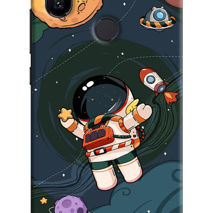 Cartoon Astronaut Mi A2 Hard Case Back Cover by Casekaro