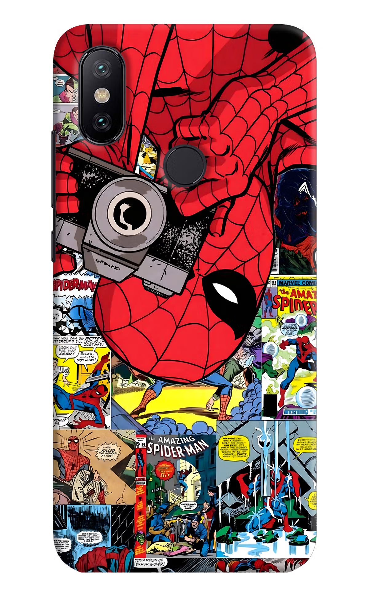 Spider Man Mi A2 Hard Case Back Cover by Casekaro