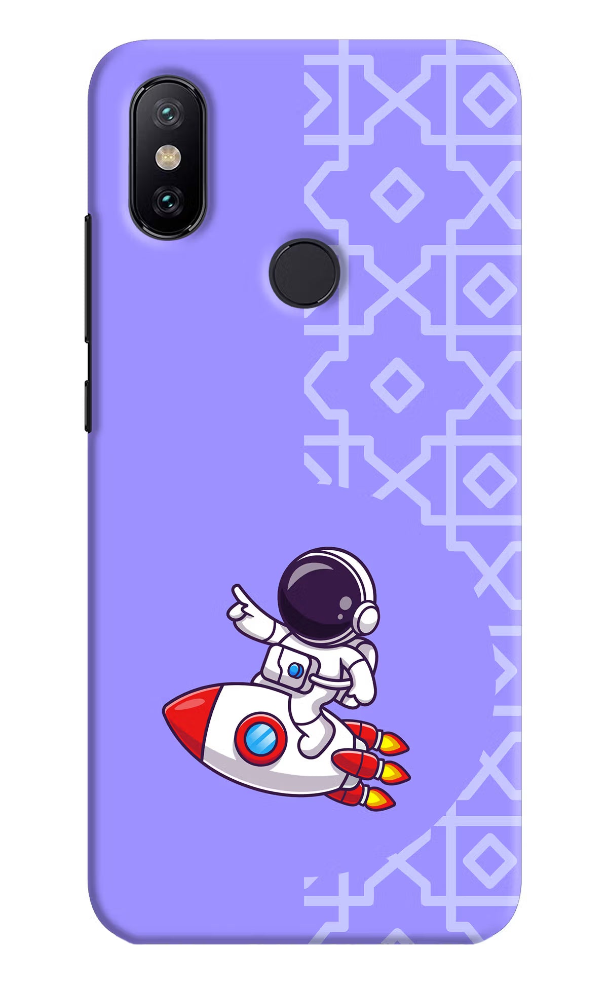 Cute Astronaut Mi A2 Hard Case Back Cover by Casekaro