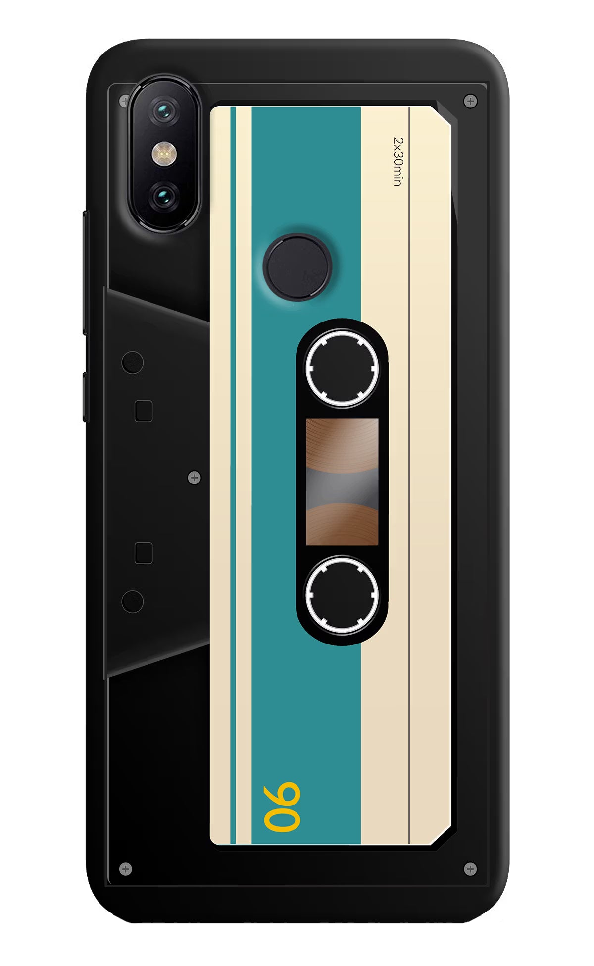 Cassette Mi A2 Hard Case Back Cover by Casekaro