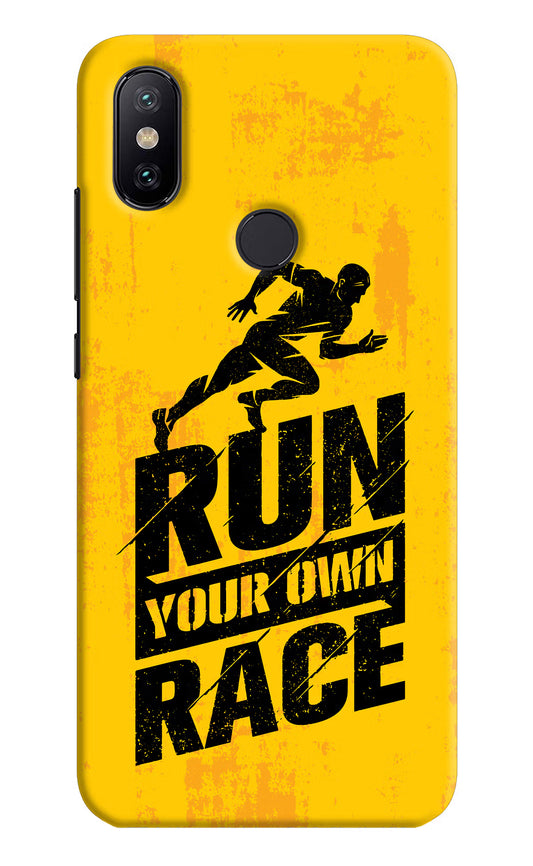 Run Your Own Race Mi A2 Hard Case Back Cover by Casekaro