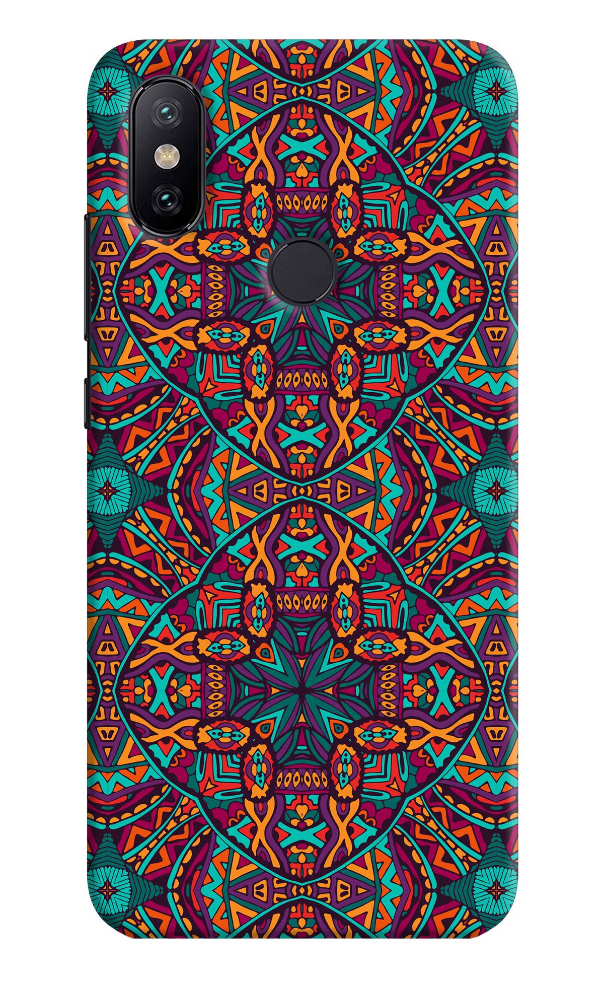 Colour Mandala Mi A2 Hard Case Back Cover by Casekaro