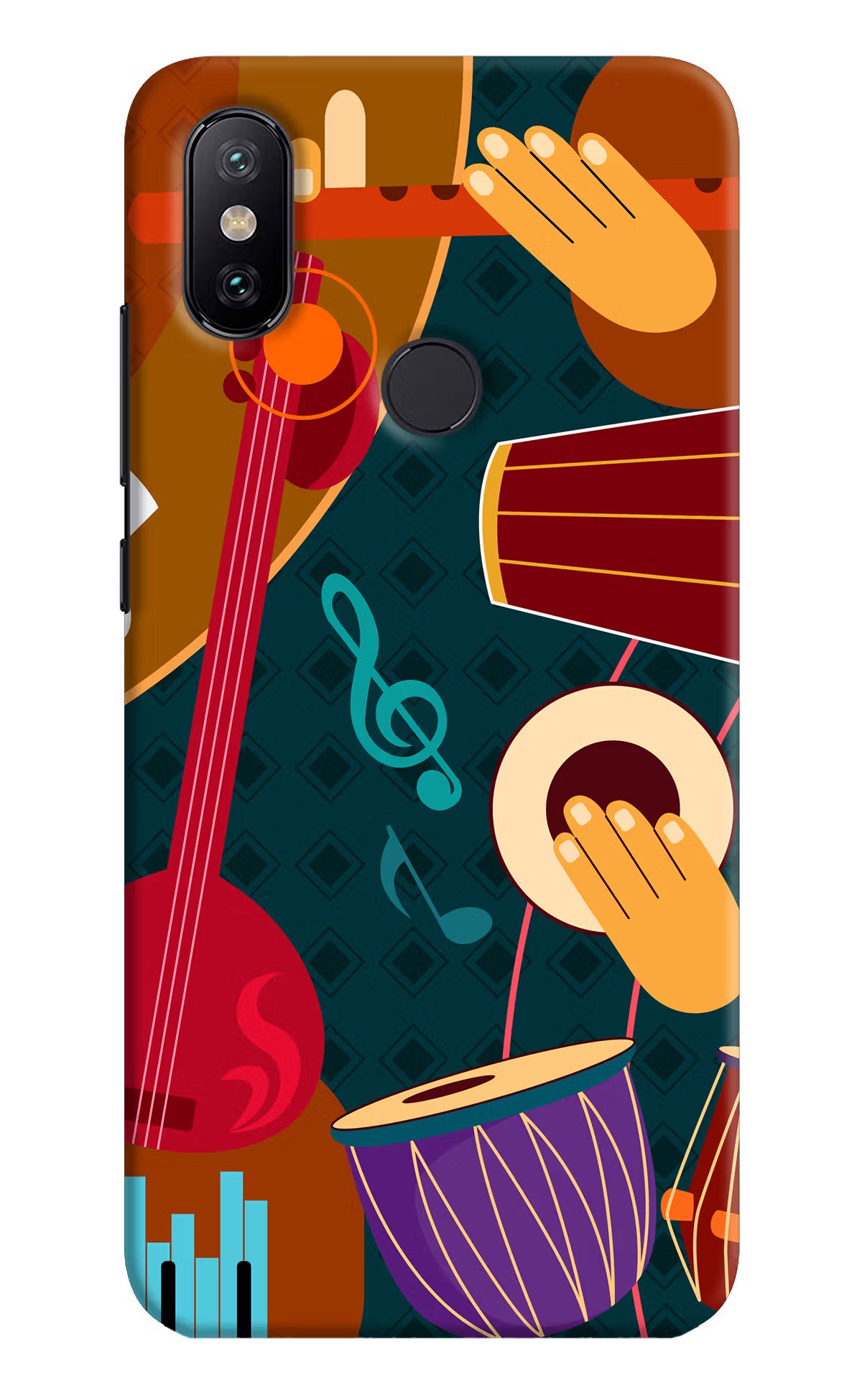 Music Instrument Mi A2 Hard Case Back Cover by Casekaro