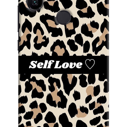 Leopard Print Self Love Mi A2 Hard Case Back Cover by Casekaro