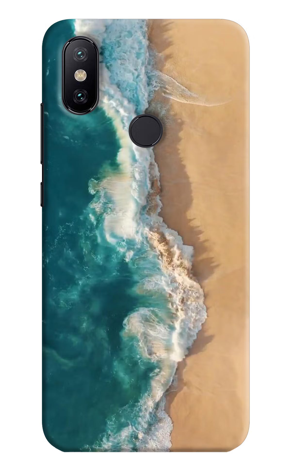 Ocean Beach Mi A2 Hard Case Back Cover by Casekaro
