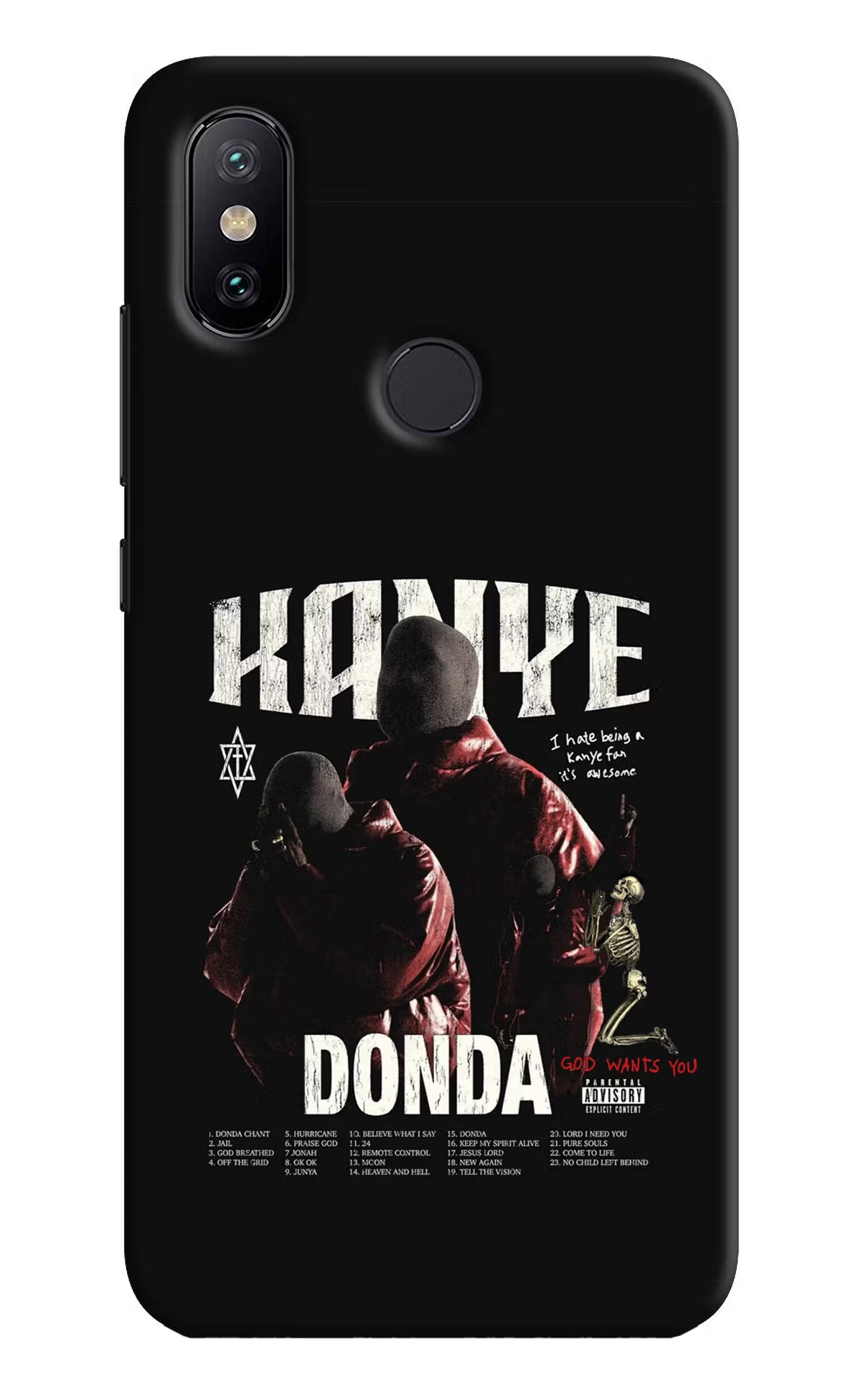 Donda Kanye West Mi A2 Hard Case Back Cover by Casekaro