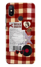 Queen of Disaster Mi A2 Hard Case Back Cover by Casekaro
