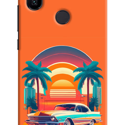 Palm Drive 80s Mi A2 Hard Case Back Cover by Casekaro