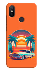 Palm Drive 80s Mi A2 Hard Case Back Cover by Casekaro