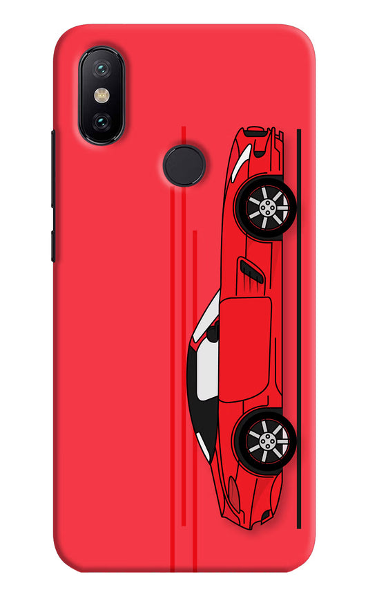 Red Velocity Mi A2 Hard Case Back Cover by Casekaro