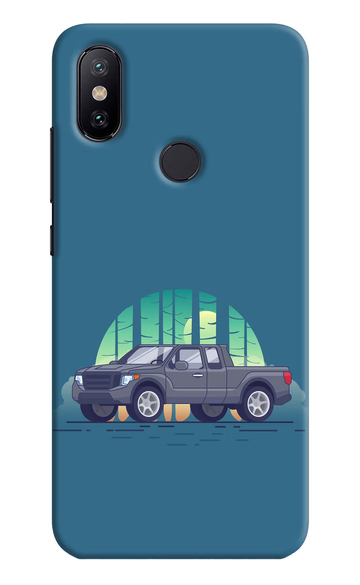 Retro Garage Vibe Mi A2 Hard Case Back Cover by Casekaro