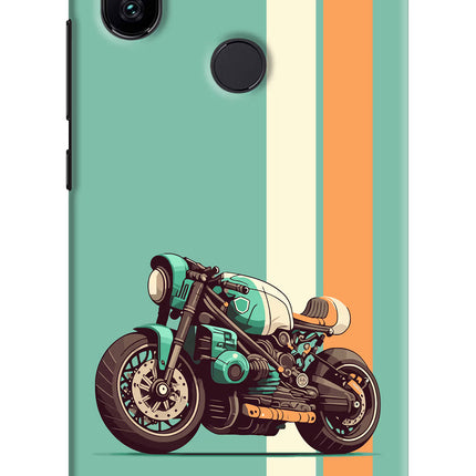 Striped Moto Drift Mi A2 Hard Case Back Cover by Casekaro