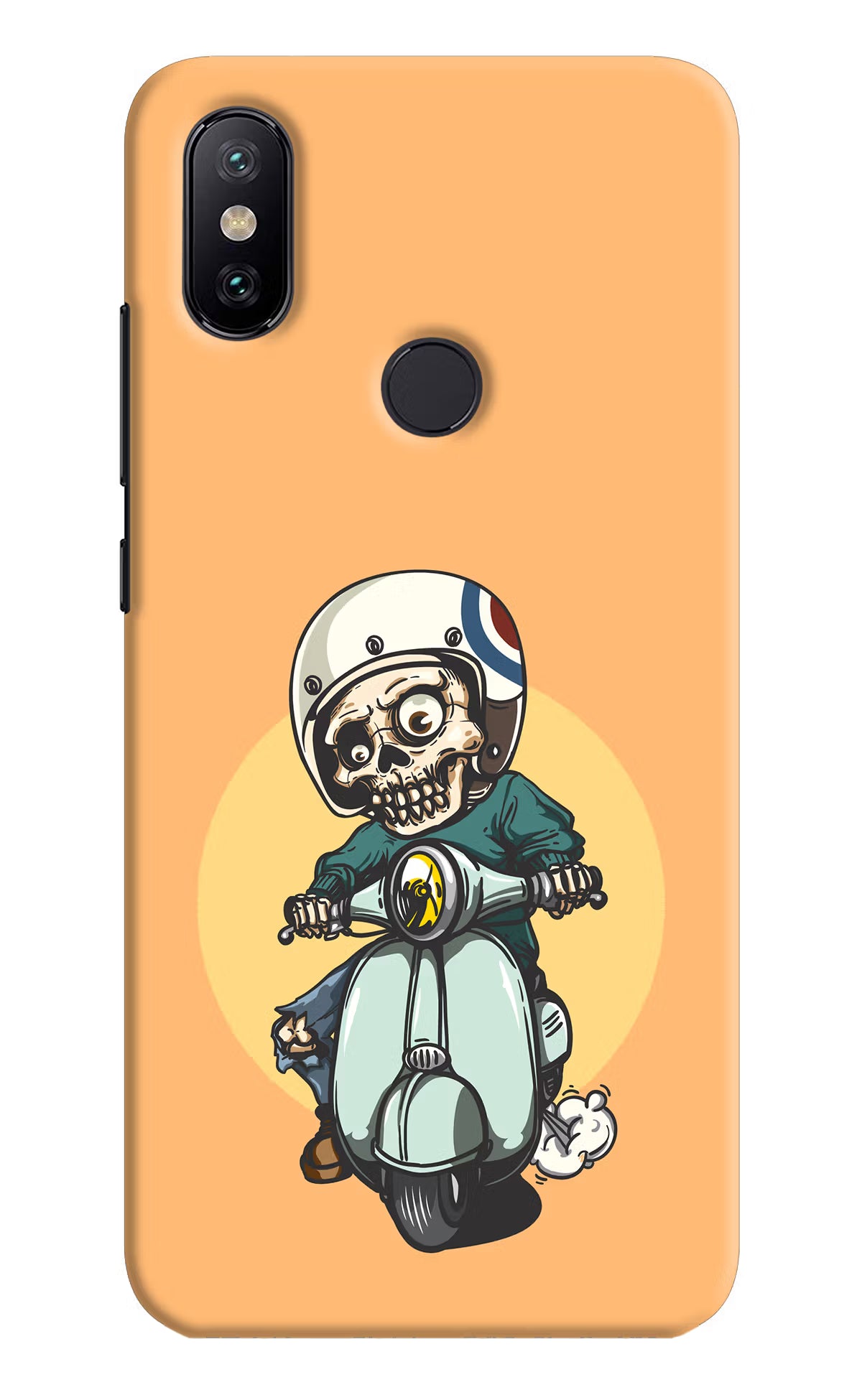 Undead Biker Mi A2 Hard Case Back Cover by Casekaro