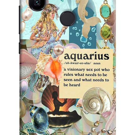 Aquarius Zodiac Mi A2 Hard Case Back Cover by Casekaro
