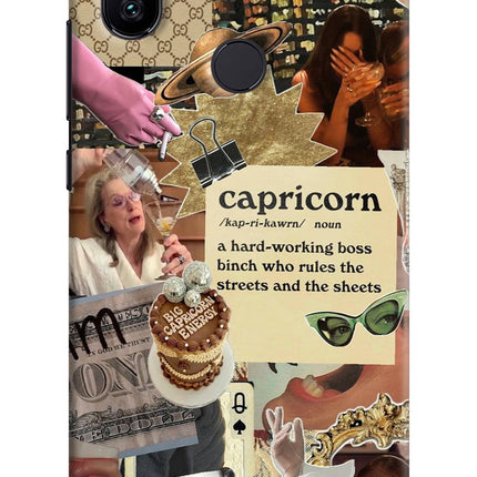 Capricorn Zodiac Mi A2 Hard Case Back Cover by Casekaro
