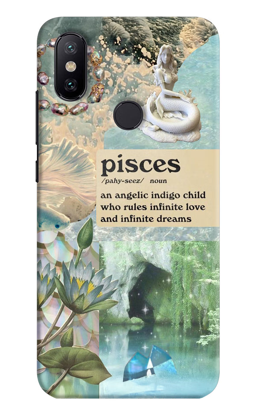 Pisces Zodiac Mi A2 Back Cover, Hard case