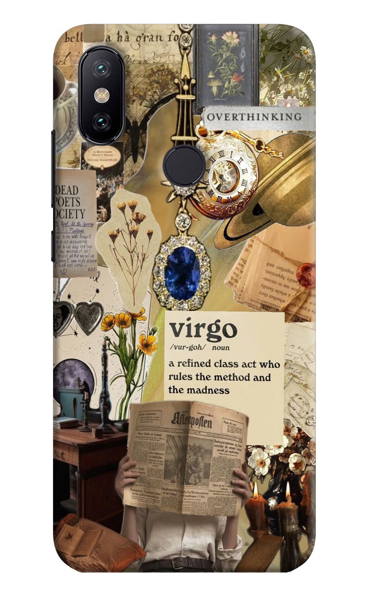 Virgo Zodiac Mi A2 Hard Case Back Cover by Casekaro