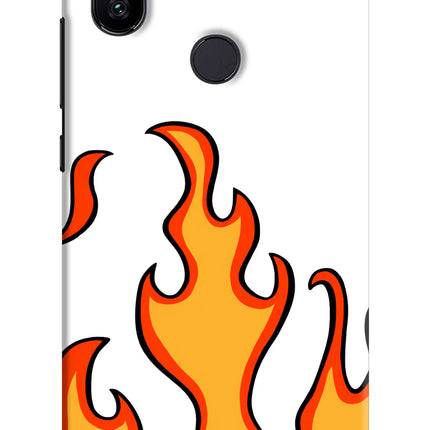 Fired Up – White Mi A2 Hard Case Back Cover by Casekaro