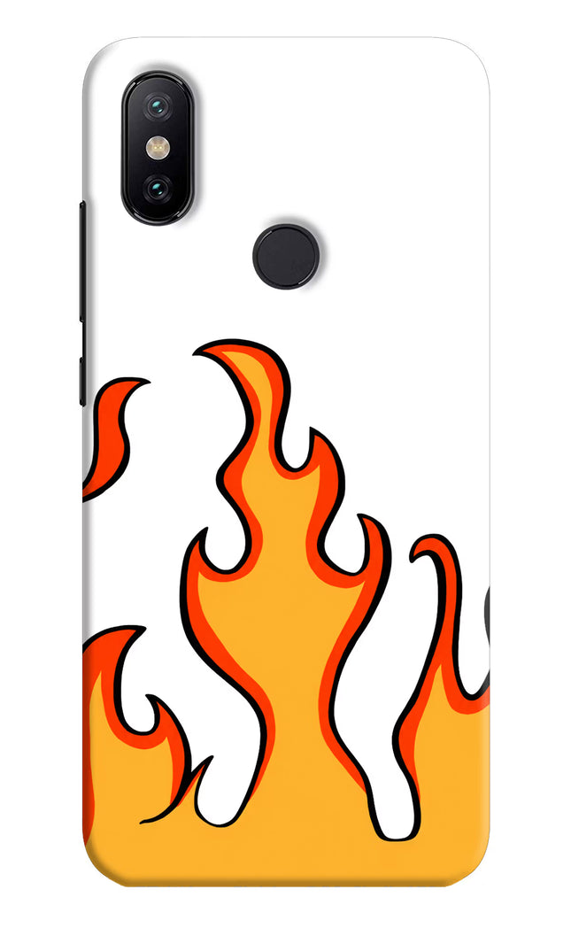 Fired Up – White Mi A2 Hard Case Back Cover by Casekaro