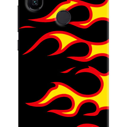 Side Sweep Flames Mi A2 Hard Case Back Cover by Casekaro