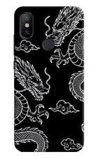 Twin Dragons Mi A2 Hard Case Back Cover by Casekaro