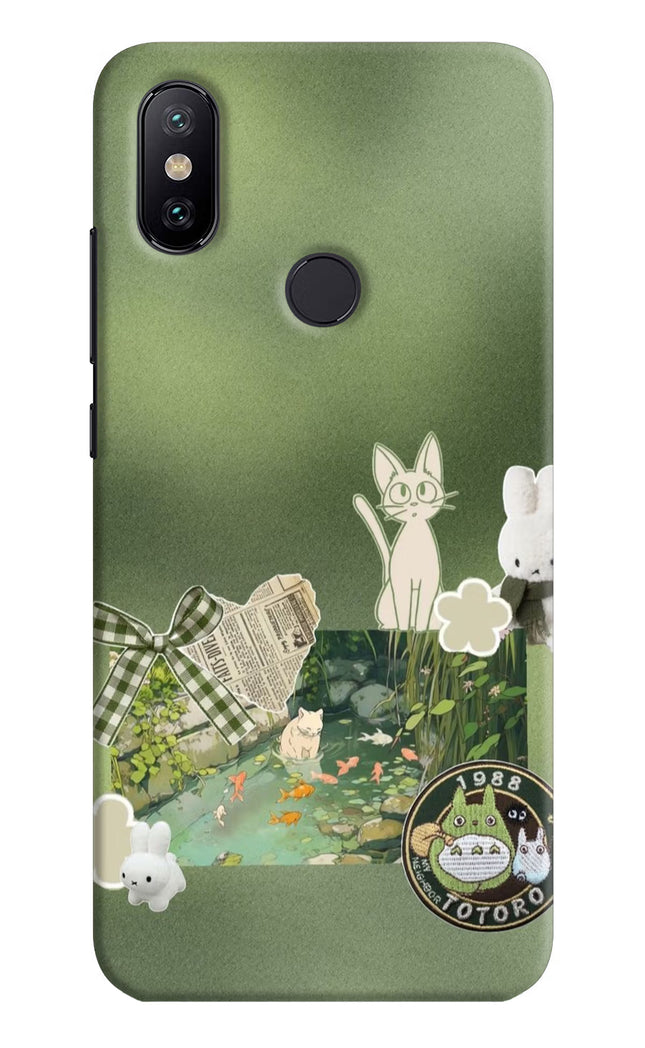 Aesthetic anime Mi A2 Hard Case Back Cover by Casekaro