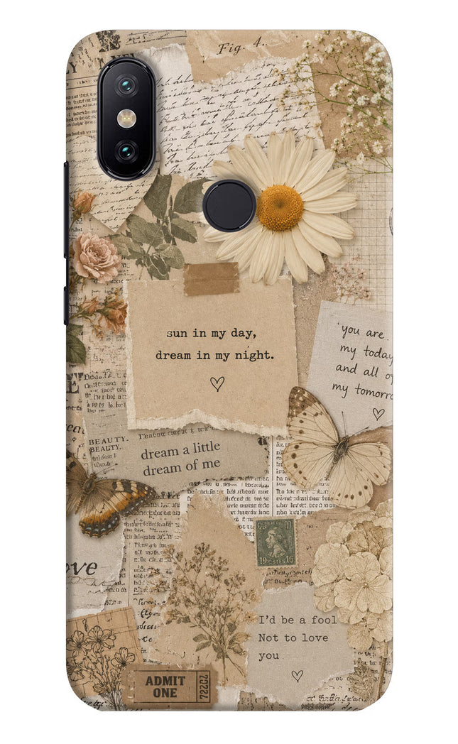 Vintage case Mi A2 Hard Case Back Cover by Casekaro
