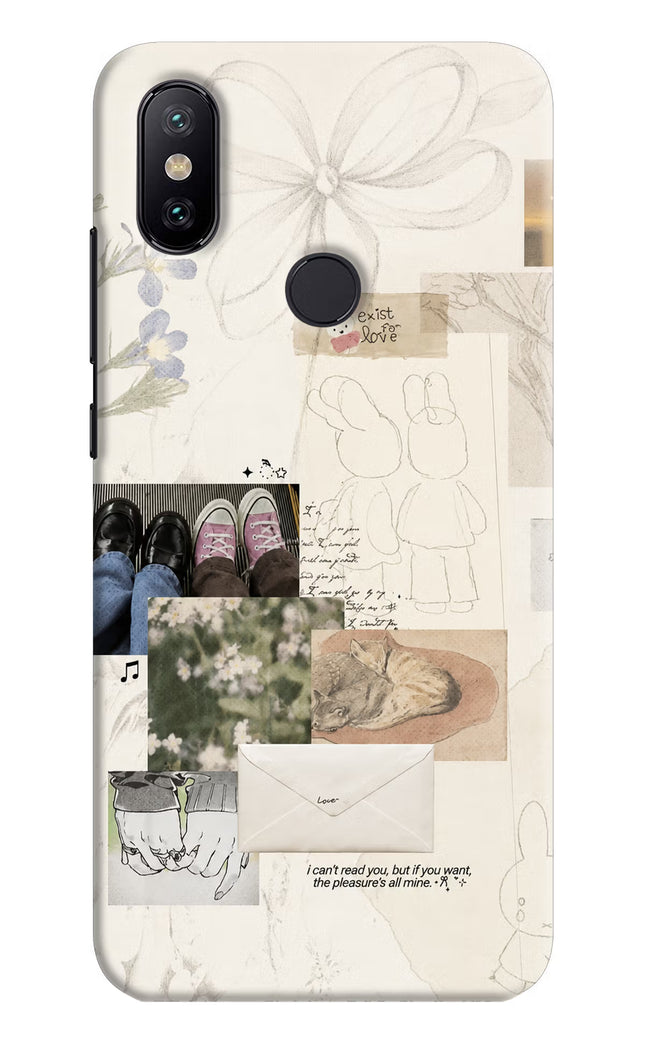 Soft Aesthetic Mi A2 Hard Case Back Cover by Casekaro