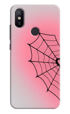 Pink Web Mi A2 Hard Case Back Cover by Casekaro