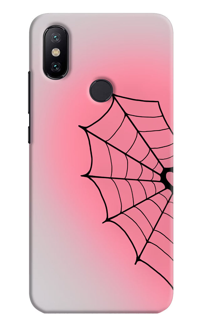 Pink Web Mi A2 Hard Case Back Cover by Casekaro