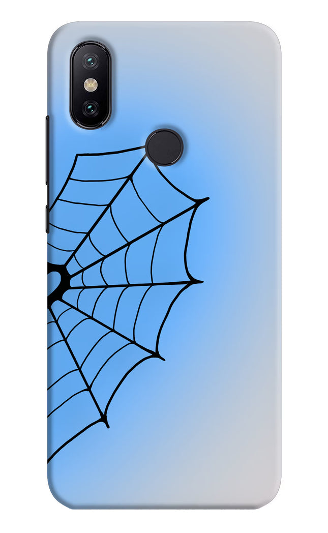 Blue Web Mi A2 Hard Case Back Cover by Casekaro