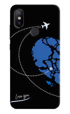 Love Orbit Mi A2 Hard Case Back Cover by Casekaro