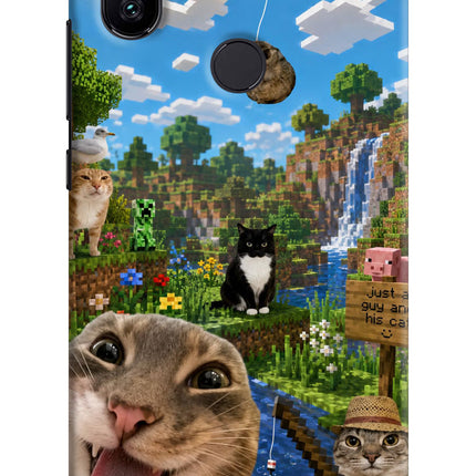 Minecraft Cat Chaos Mi A2 Hard Case Back Cover by Casekaro